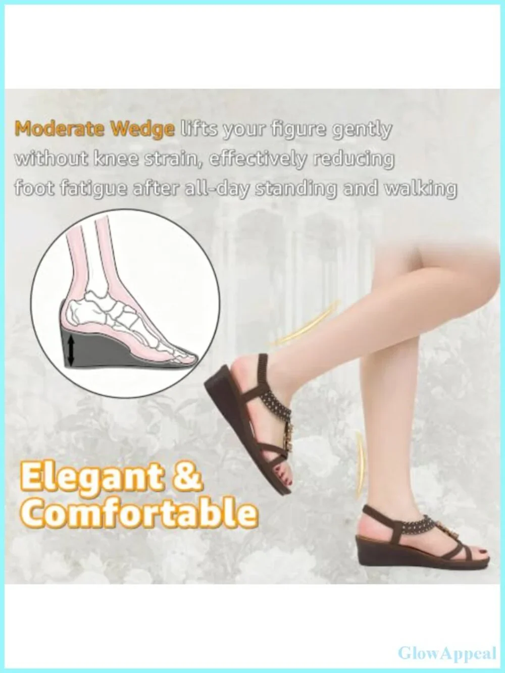 Comfortable Wedge Sandals for Women Low Heel Summer Dressy Platform Sandals